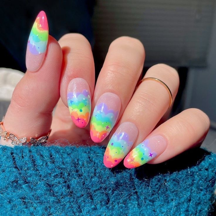 Rainbow Nail Art 