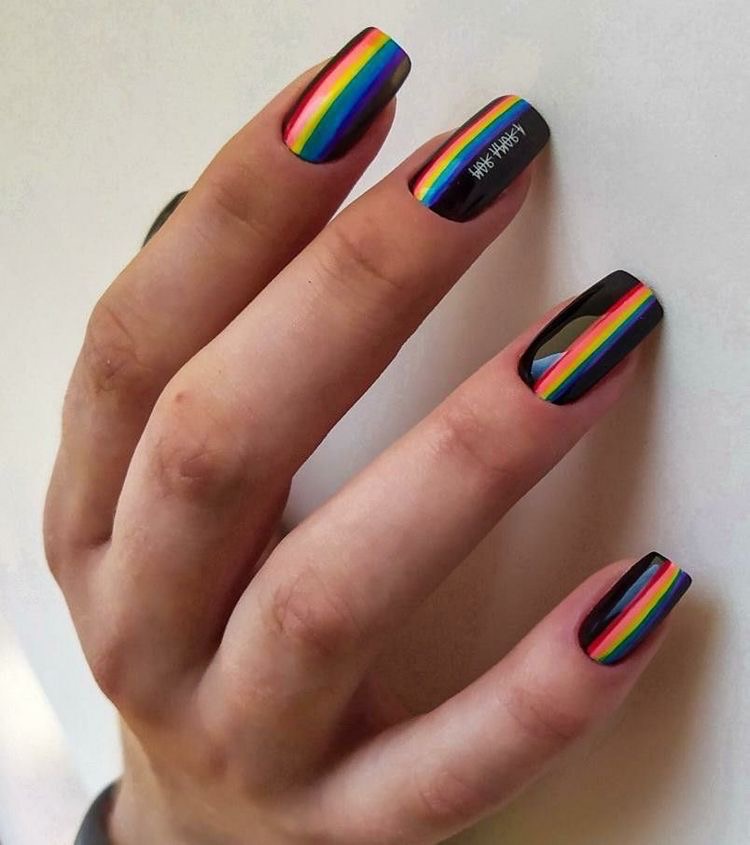 Rainbow Nail Art 
