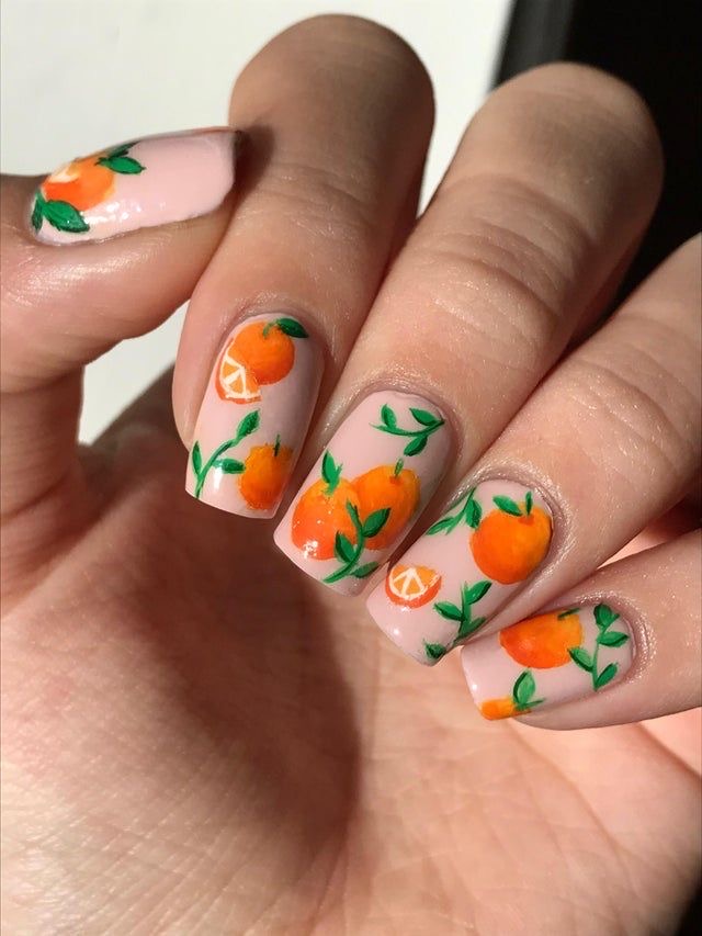 Orange Nail Designs